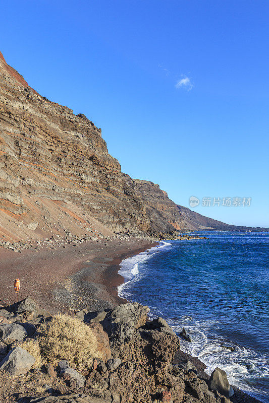 加那利群岛的El Hierro (E): Playa del Verodal